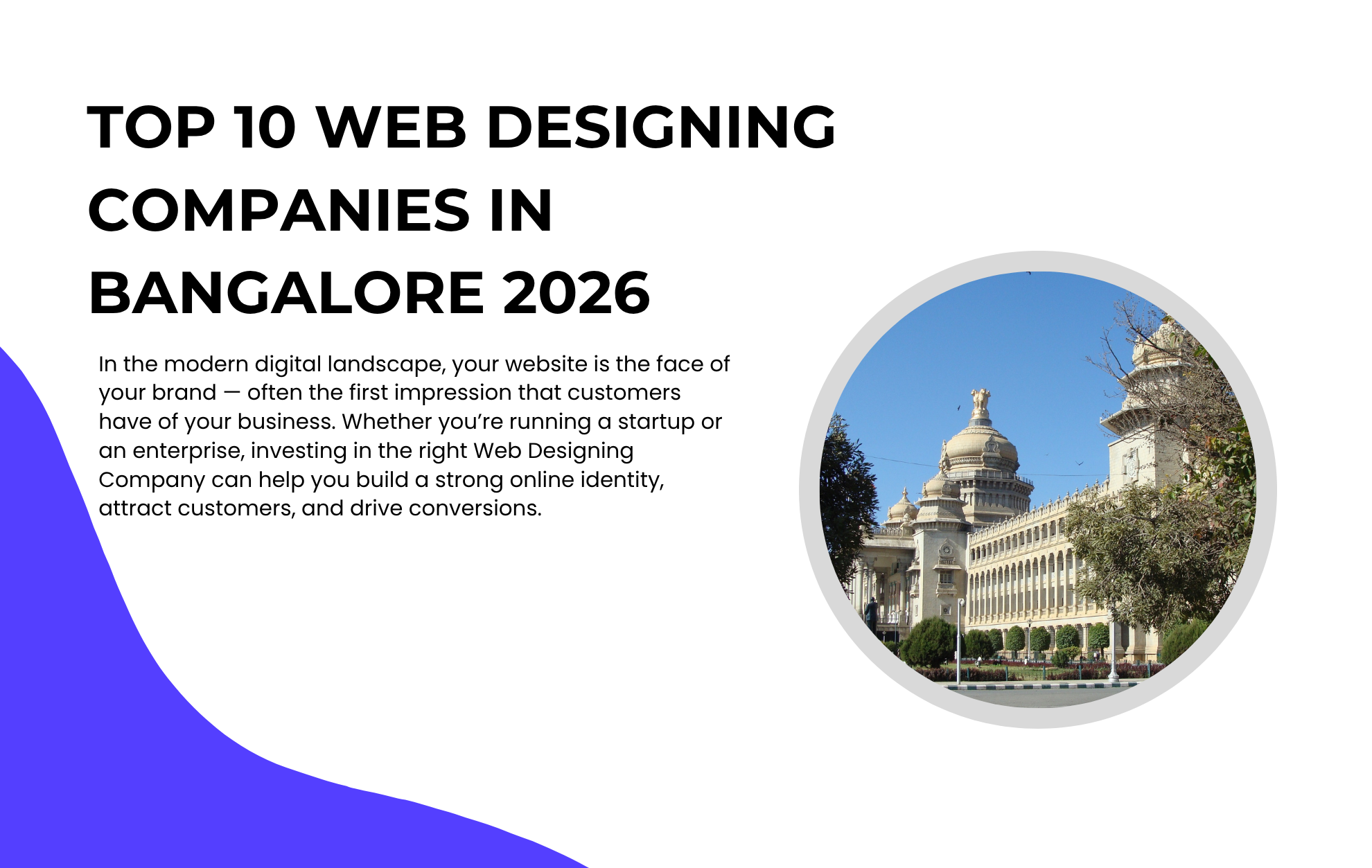 Top 10 Web Designing Companies in Bangalore 2026